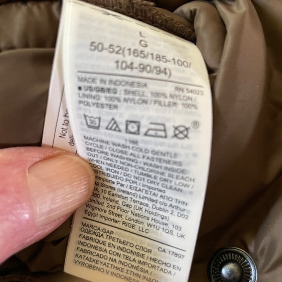 GAP PARKA  PUFFER "reversible". Men size M - Picture 6 of 7